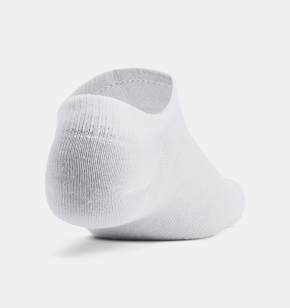 Under armour ua essential no show 6pk unisex sportsokken - wit - grijs
