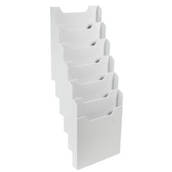 Wandfolderhouder exacompta a4 staand 6-vaks grijs