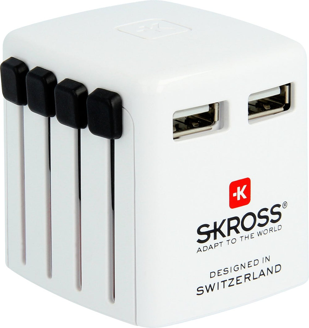 Skross - reisadapter - usb lader 2xusb 2400 ma