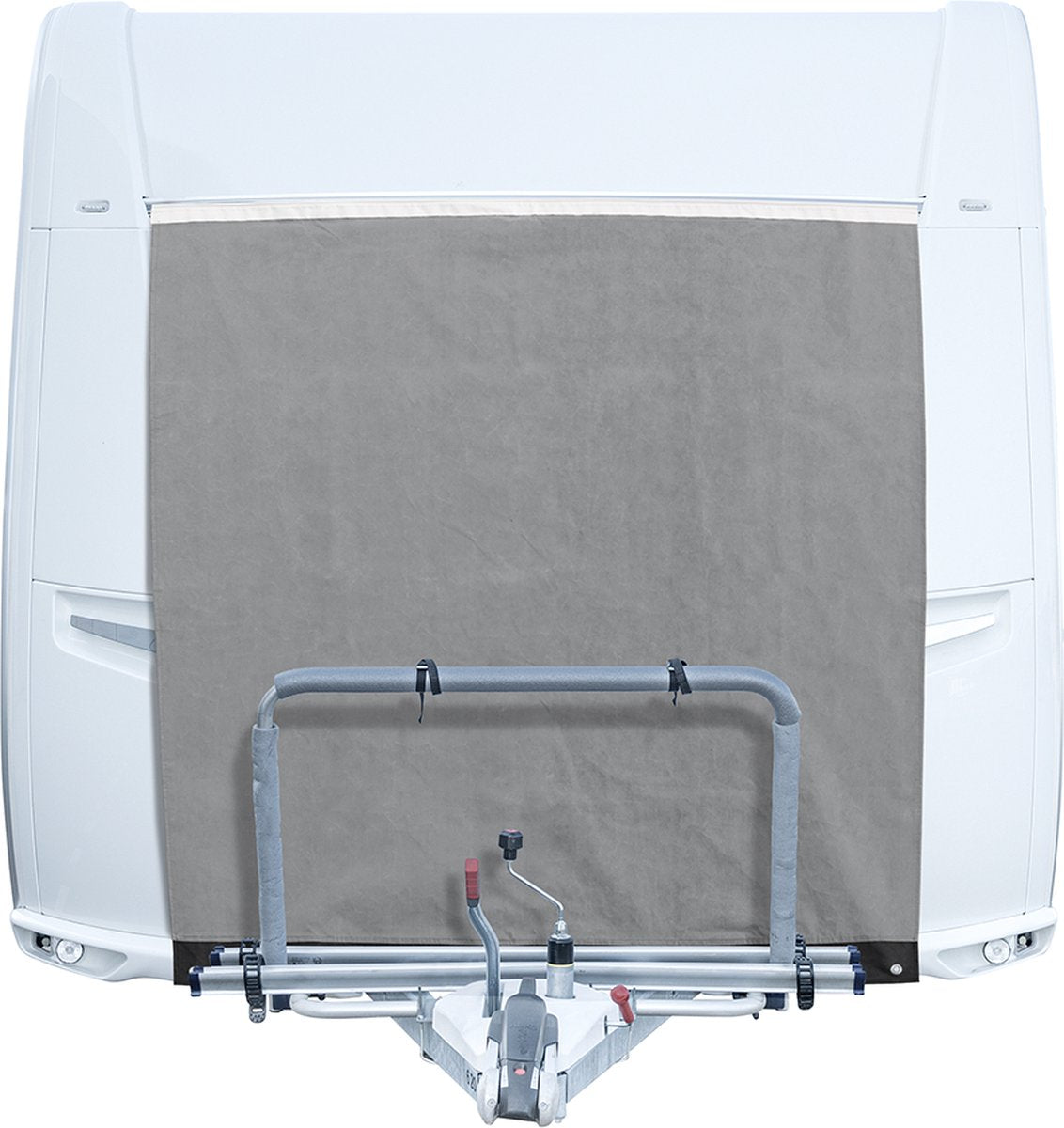 Proplus caravan boegbeschermhoes 200 x 160 cm – voor voorzijde en disselbak – met ø 7 mm kederpees – wit