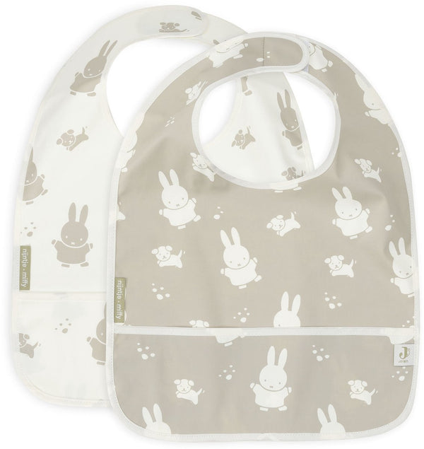 Jollein x nijntje slab waterproof miffy snuffy - olive green - 2 stuks