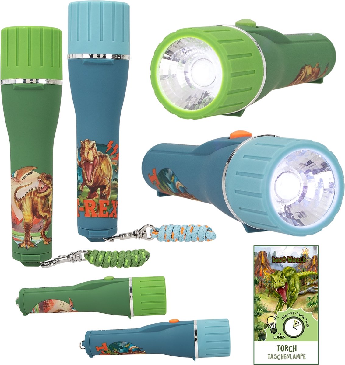 Depesche - dino world zaklamp met timer