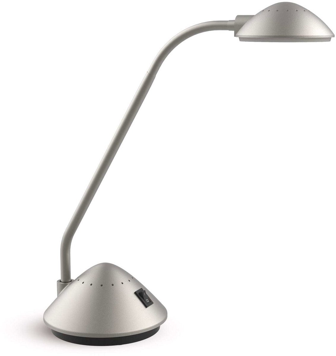 Maul bureaulamp arc led 3.000 k standvoet zilver