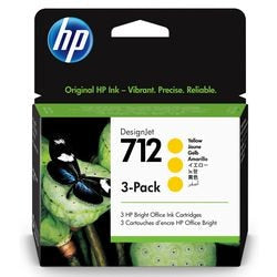 Designjet inktcartridge hp 712 geel 3 stuks