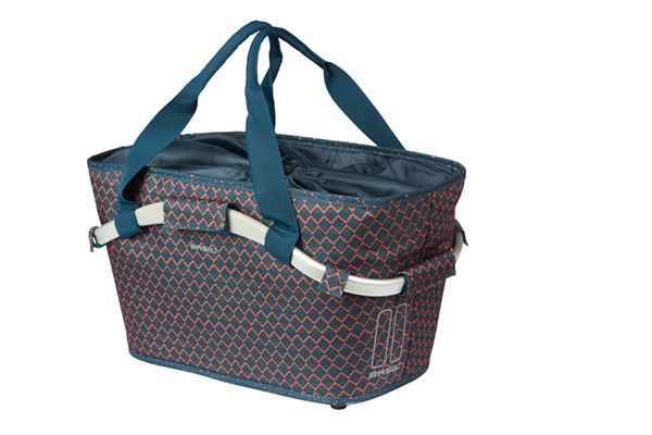 Basil fietsmand flair carry all achtermand met mik bevestiging 38 x 21 x 27 cm - marineblauw