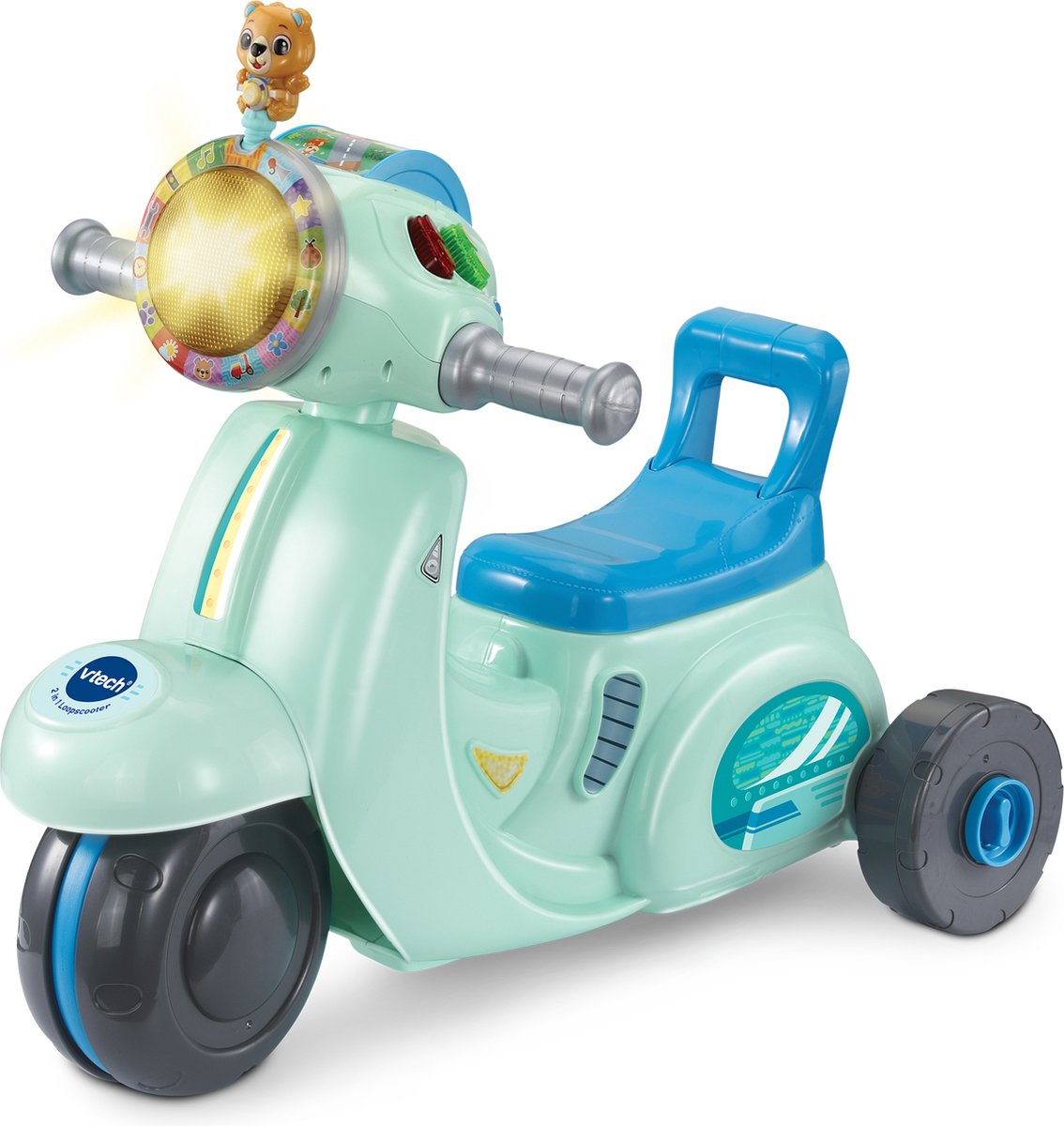 Vtech 2 in 1 loopscooter - educatief speelgoed - ombouwen tot driewieler - speelgoed vanaf 1 jaar - blauw