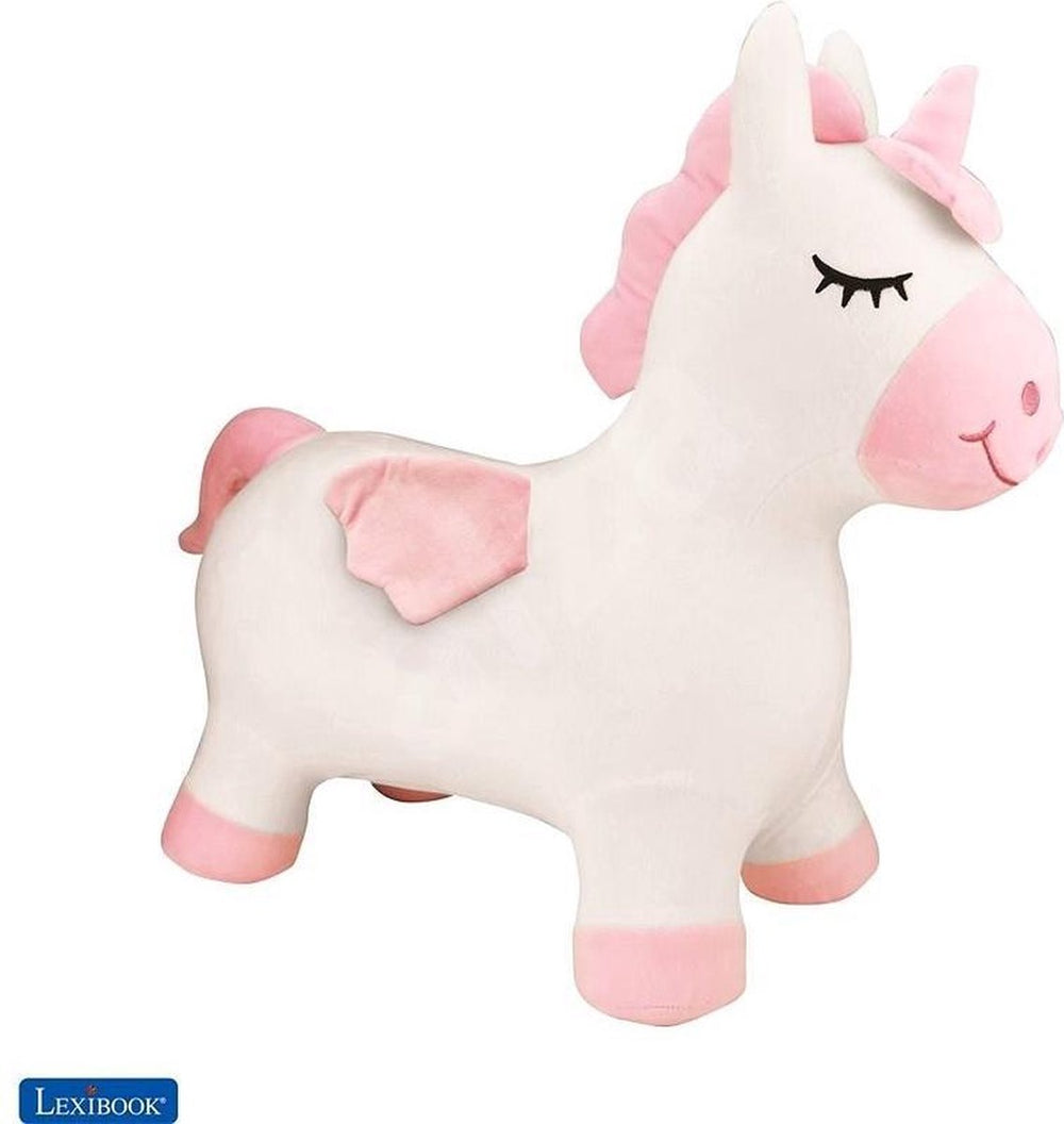 Lexibook opblaasbare springunicorn met pluche pak