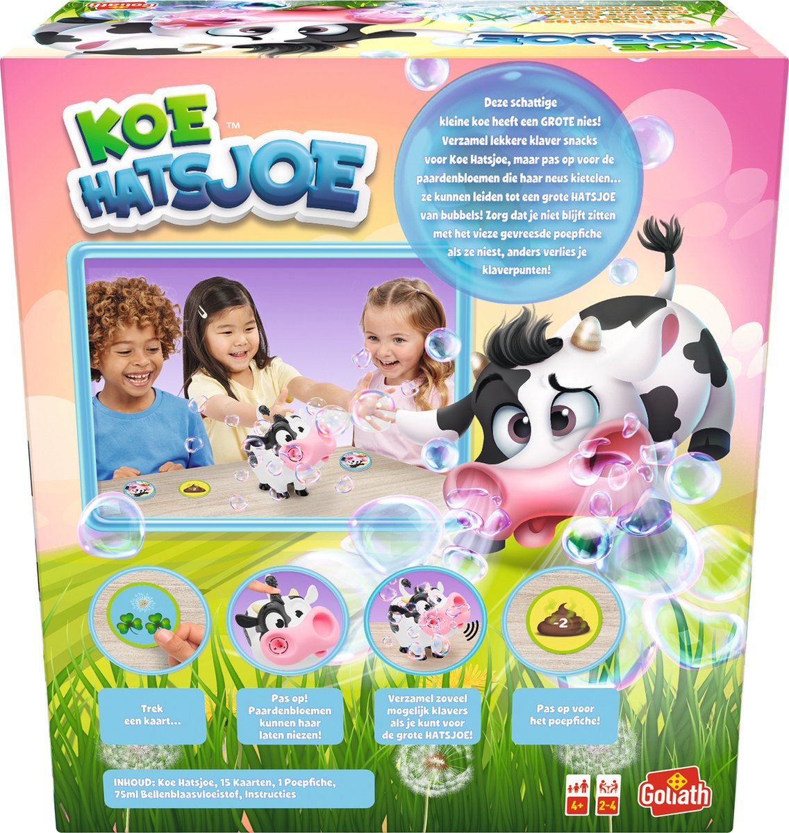 Goliath koe hatsjoe - actiespel - kinderspel - met zeepbellen