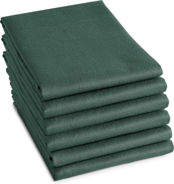 Ddddd - 6x theedoek - logo - 60x65 cm - groen - set van 6 stuks