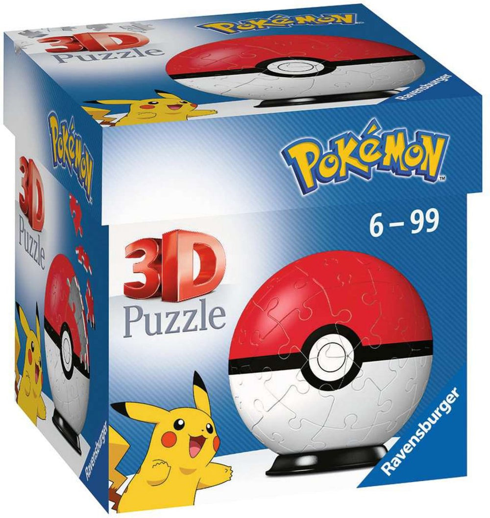 Ravensburger Pokémon Pokéball 3D Puzzle, 54 pieces.