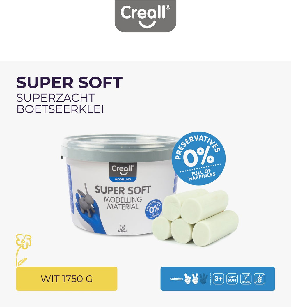 Creall supersoft klei wit, 1750gr.