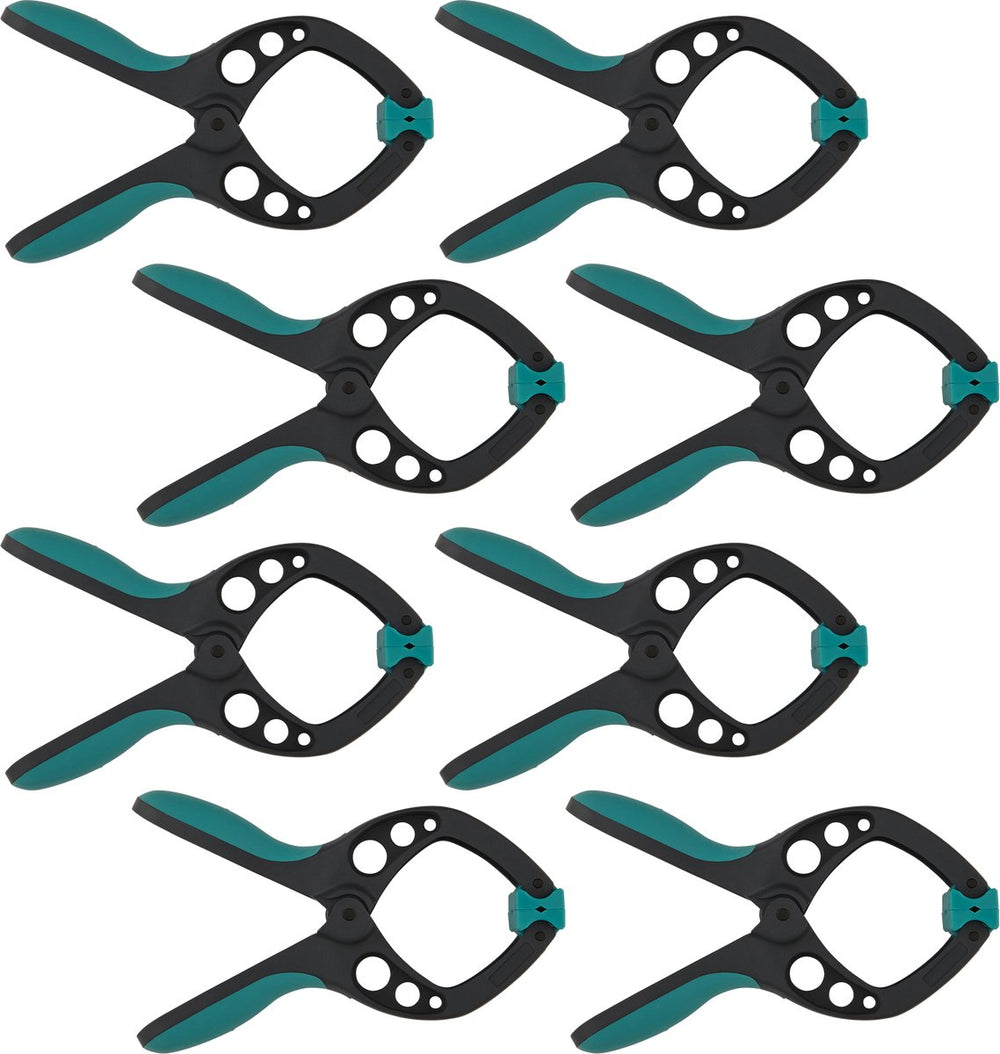 Wolfcraft - 8 veerklemmen pro - veerklem 60 mm - zeilklem - marktklem - extra sterk - 60 mm zeilklemmen - 8652000