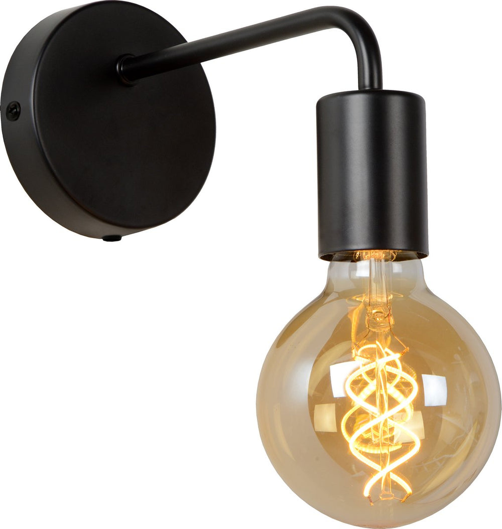 Lucide scott - wandlamp - 1xe27 - zwart