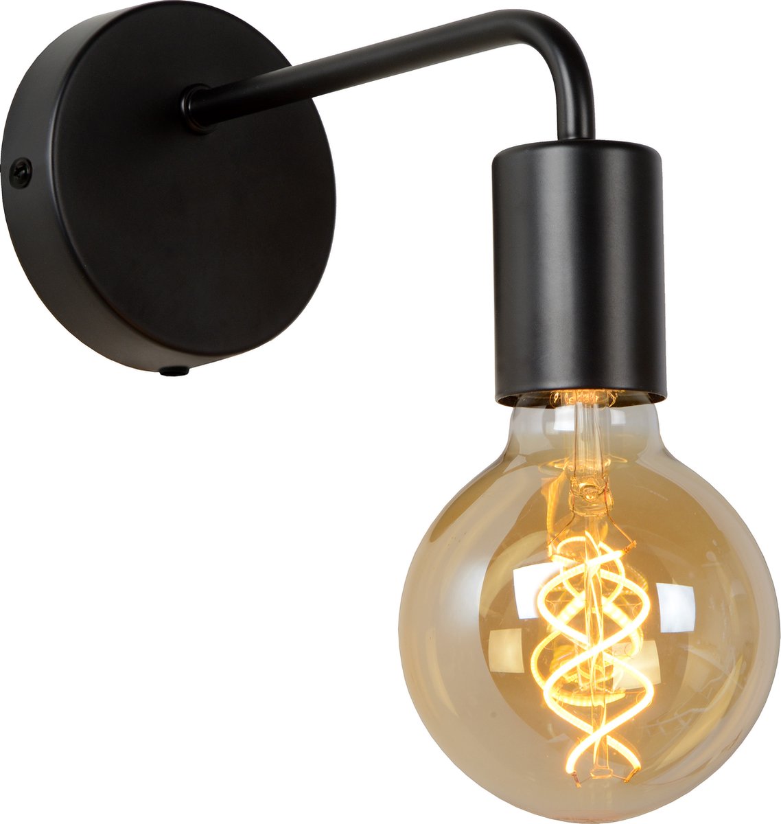 Lucide scott - wandlamp - 1xe27 - zwart