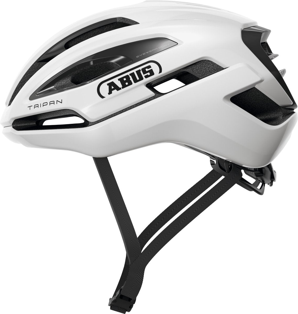 Abus fietshelm taipan shiny white m - 54-58 cm - wit - geschikt voor gebruik op gravel bikes - 275 g