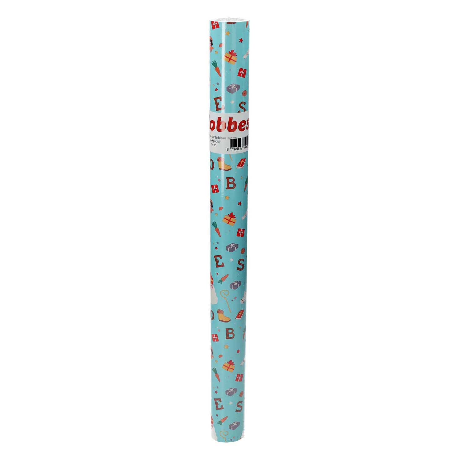 Lobbes sinterklaas inpakpapier, 5mtr.
