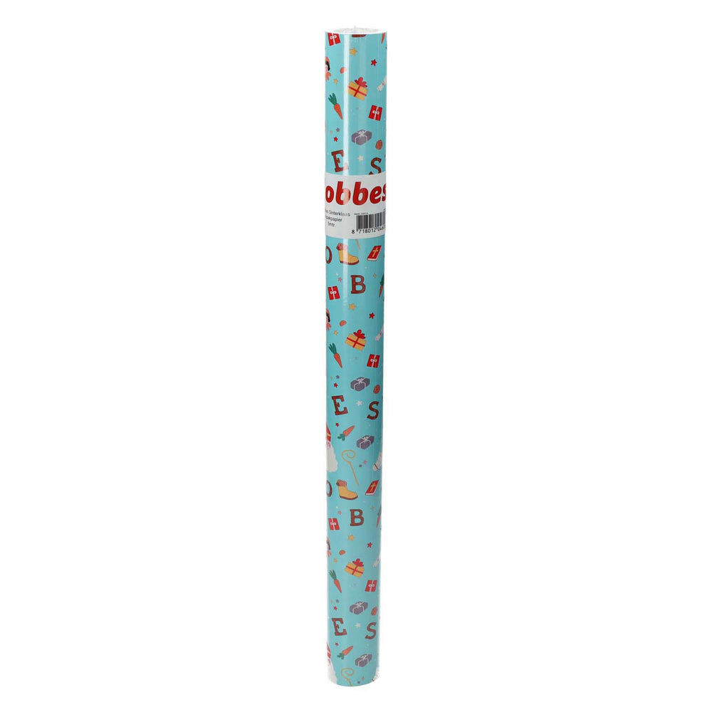 Lobbes sinterklaas inpakpapier, 5mtr.