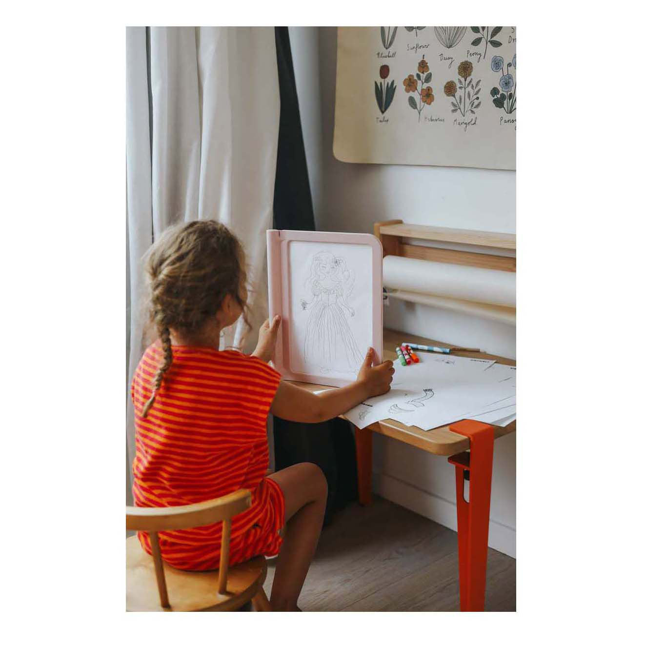 Kidywolf kidydraw-pro a4 2in1 lichttafel roze