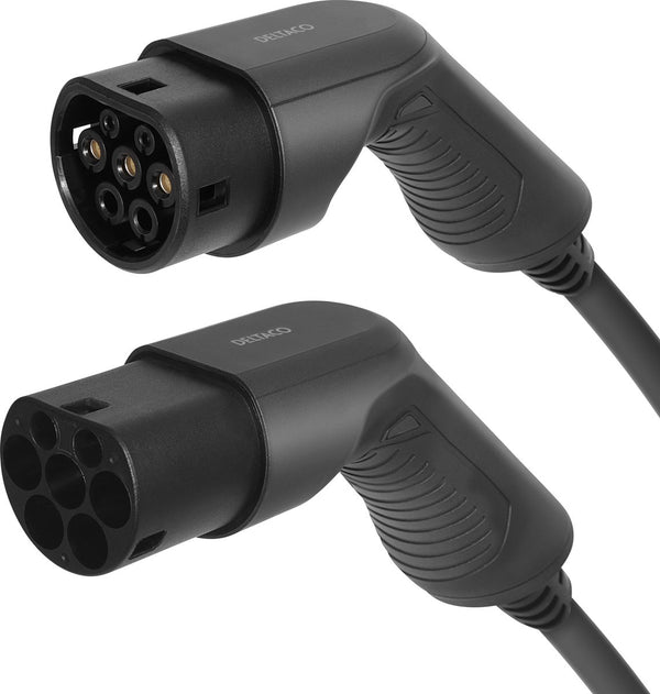 Deltaco e-charge universele oplaadkabel elektrische auto - type 2 type 2 - 16a 11kw - 5 m