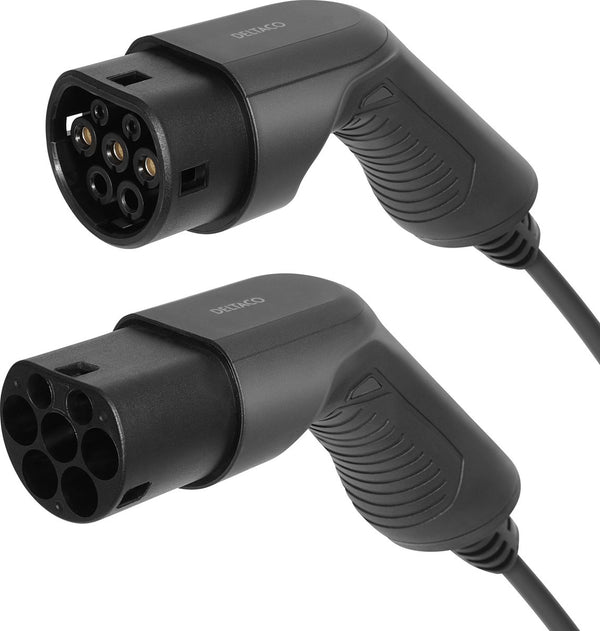 Deltaco universele e-charge oplaadkabel voor elektrische auto - type 2 - 16a 3.6kw - 3 m - zwart