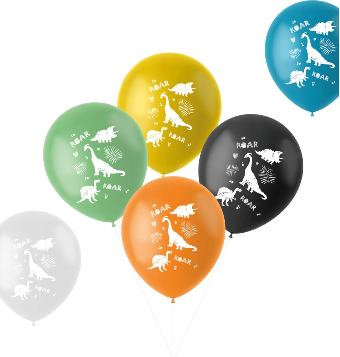 Folat latex ballonnen dinosaurus 33 cm, 6st.