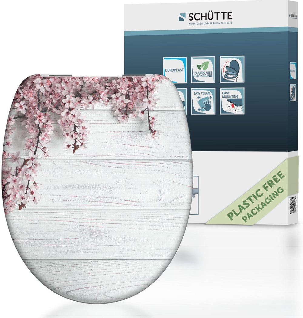 Schütte toiletbril met softclose bloemenhout
