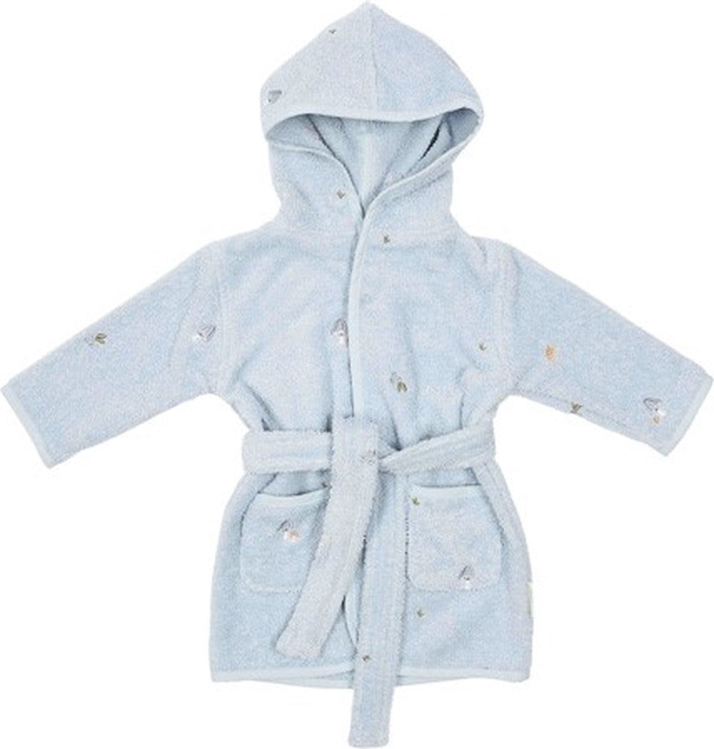 Little dutch badjas - blauw - maat 86 92 - forest friends