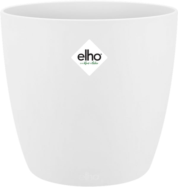 Elho brussels rond 20 - bloempot voor binnen - 100% gerecycled plastic - ø 20.0 x h 18.7 cm - wit
