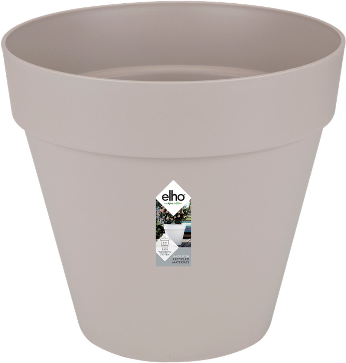 Elho loft urban rond 40 - bloempot voor buiten - ø 38.5 x h 35.3 cm - warm grijs