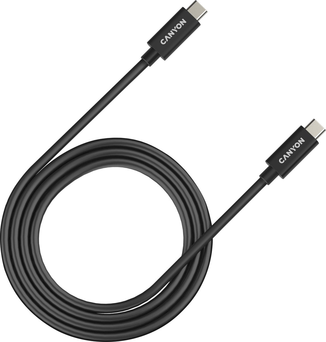 Canyon uc-44 - usb 4 kabel - 40gbps - 240w - usb-c naar usb-c - e-marker - 1m - 240w - geschikt voor apple mac - 8k @60hz - 4k @120hz - thunderbolt 4 - zwart