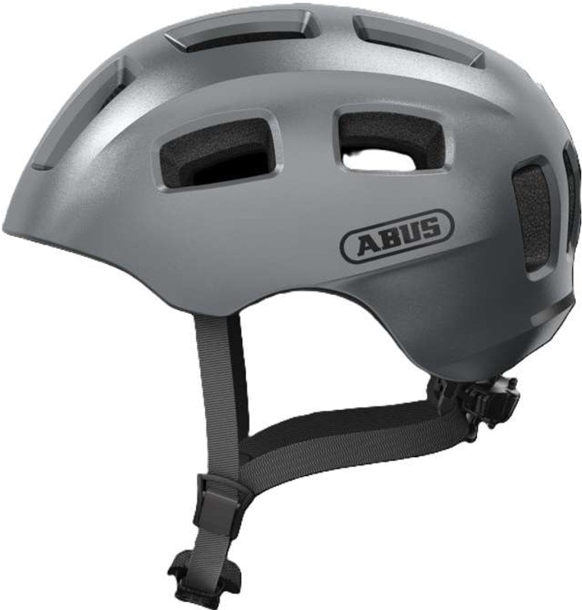 Abus fietshelm youn-i 2.0 graphite silver s - 48-54 cm - zilver - geschikt voor gebruik op elektrische fietsen - stadsfietsen - 240 g