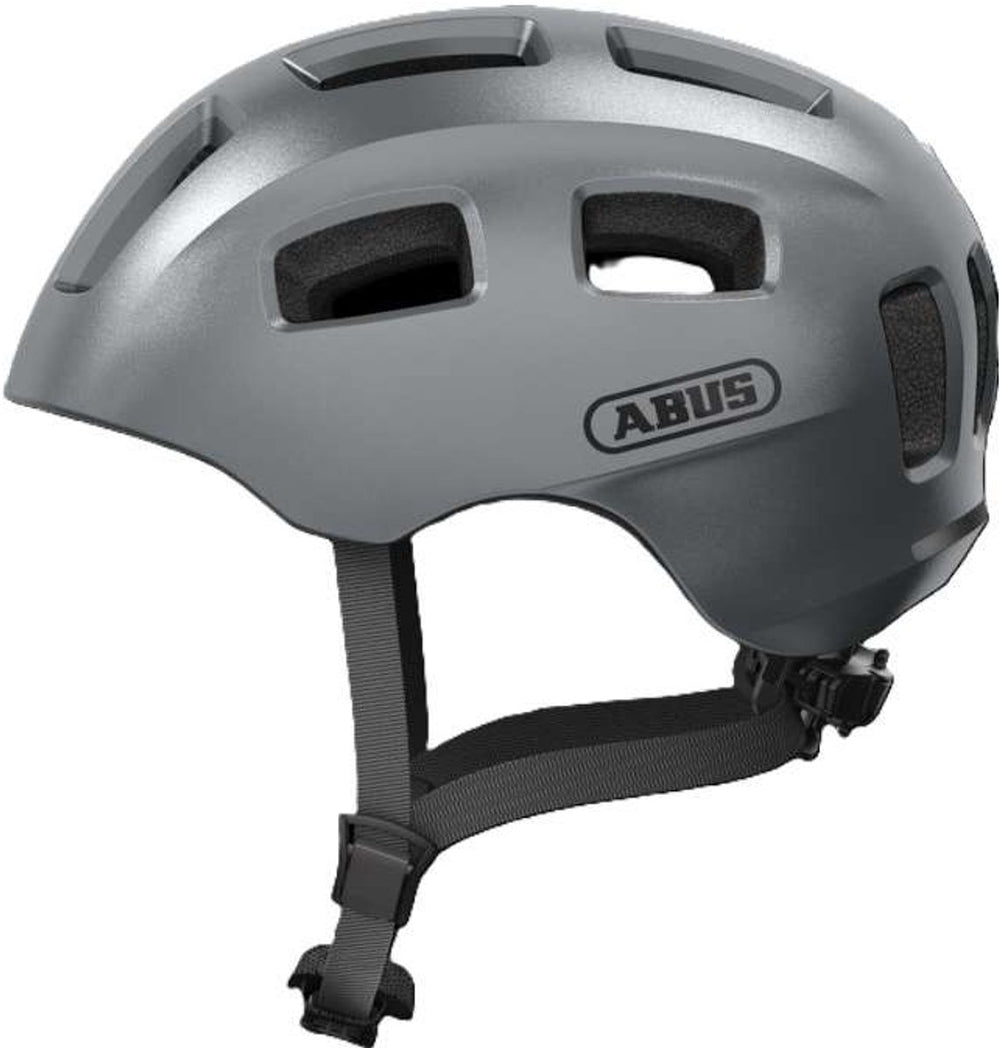 Abus fietshelm youn-i 2.0 graphite silver s - 48-54 cm - zilver - geschikt voor gebruik op elektrische fietsen - stadsfietsen - 240 g