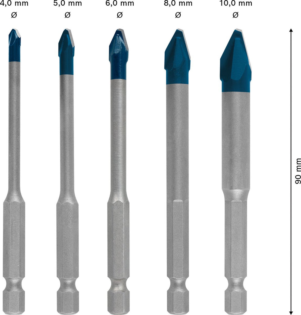 Bosch expert tegelboorset 5-delige accessoireset: diameter mm: 6,0