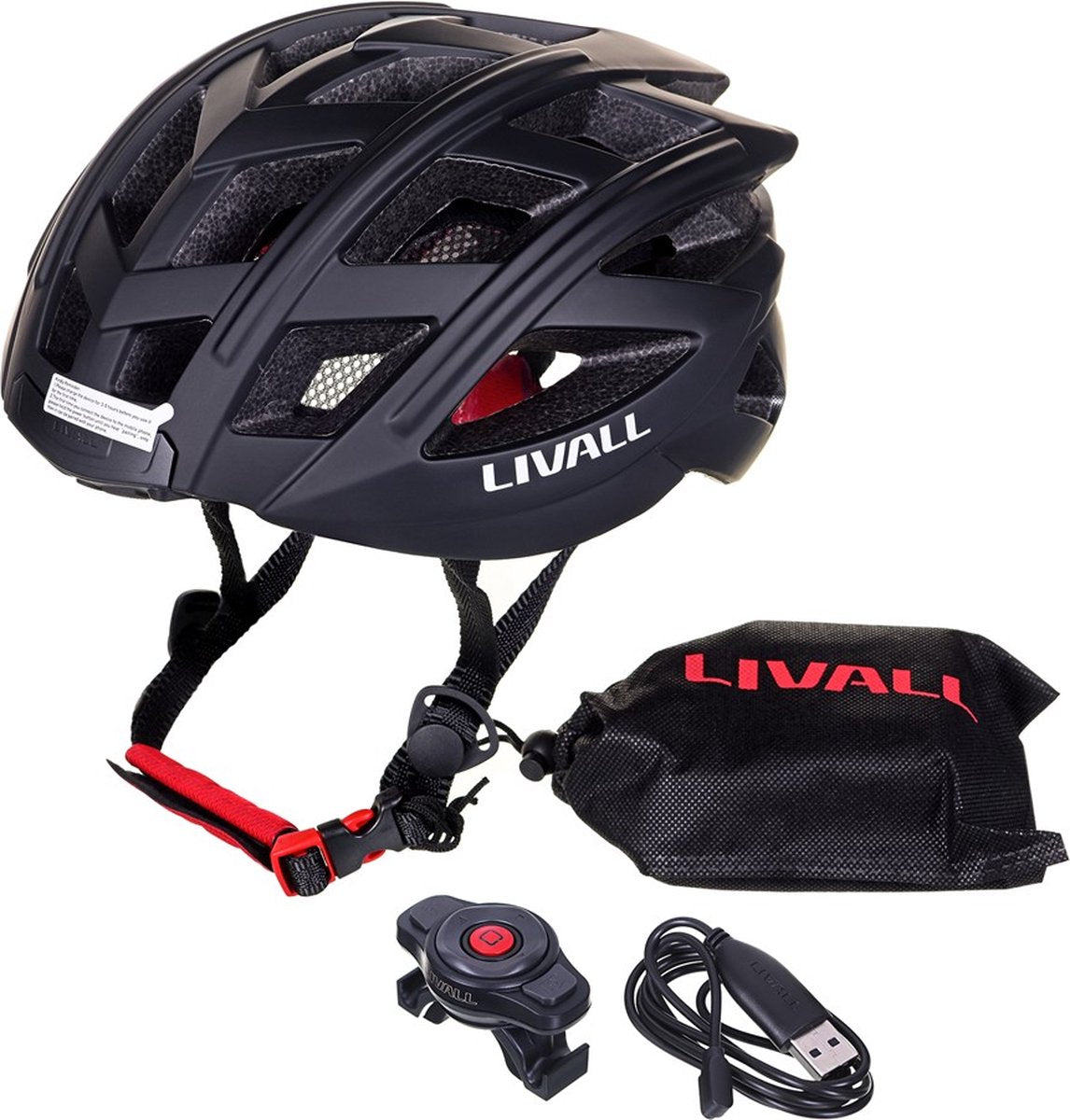 Livall bh60se neo black large - (smart) fietshelm - sos functie - led richtingaanwijzers - smart verlichting