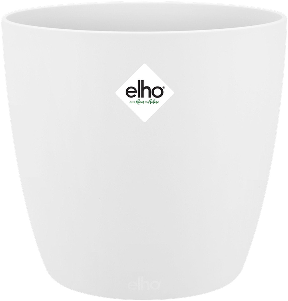 Elho brussels rond 16 - bloempot voor binnen - 100% gerecycled plastic - ø 16.0 x h 14.7 cm - wit