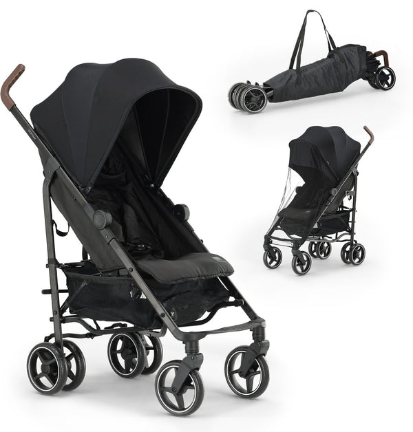 Deryan bobbie paraplu buggy - met draagtas - verstelbaar - zwart