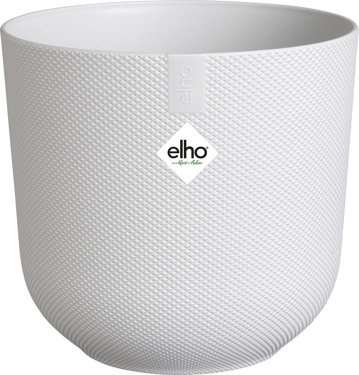 Elho jazz rond 23 bloempot voor binnen - woonaccessoire van 100% gerecycled plastic - ø 23.1 x h 21.5 cm - zijdewit