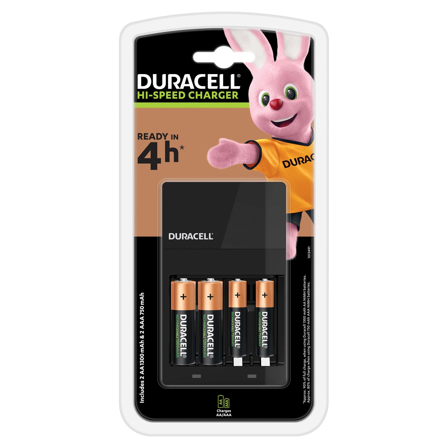 Batterij verkoop europa duracell oplader lader cef14 incl. 2x aa1300mah 2x aaa 750mah, 5dlg.