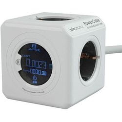Stekkerdoos allocacoc powercube monitor wit grijs