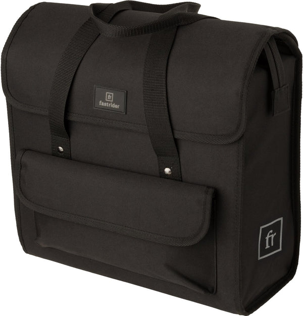 Fastrider shopper luxe enkele fietstas zwart - 23l