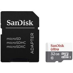Sandisk ultra lite microsdhc uhs-i-geheugenkaart met sd-adapter tab 32 gb klasse