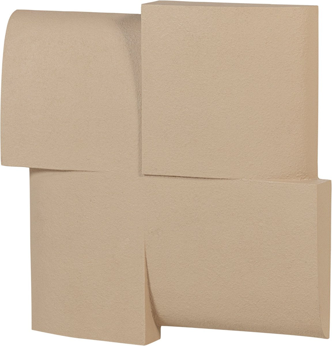 Woood tide wanddeco - betonlook - zand - 86x86x11
