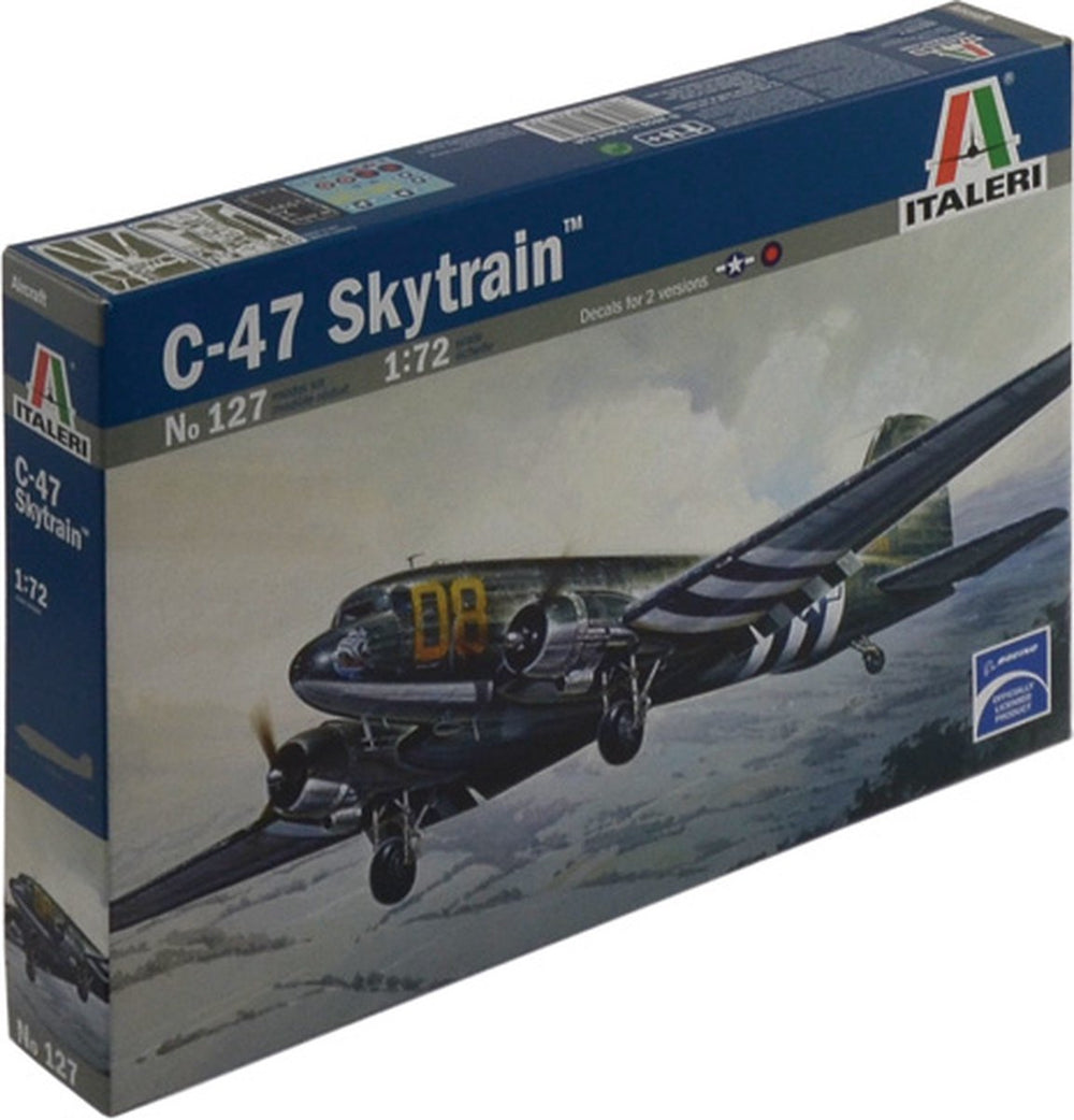 Italeri modelbouwpakket treinen - 0127 douglas c-47 skytrain plane plastic - 1:72 - modelbouw