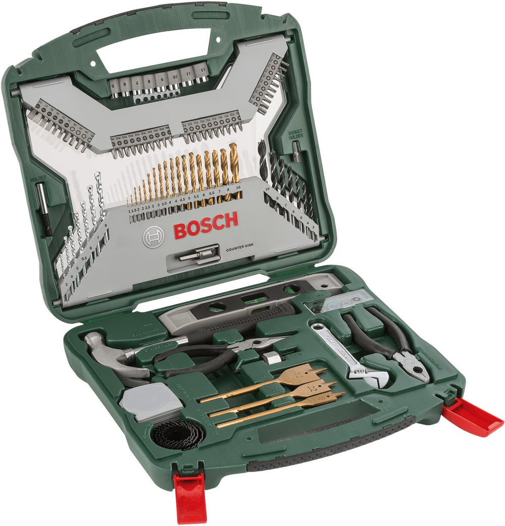 Bosch x-line borenset - 103-delig - hout, metaal en steen