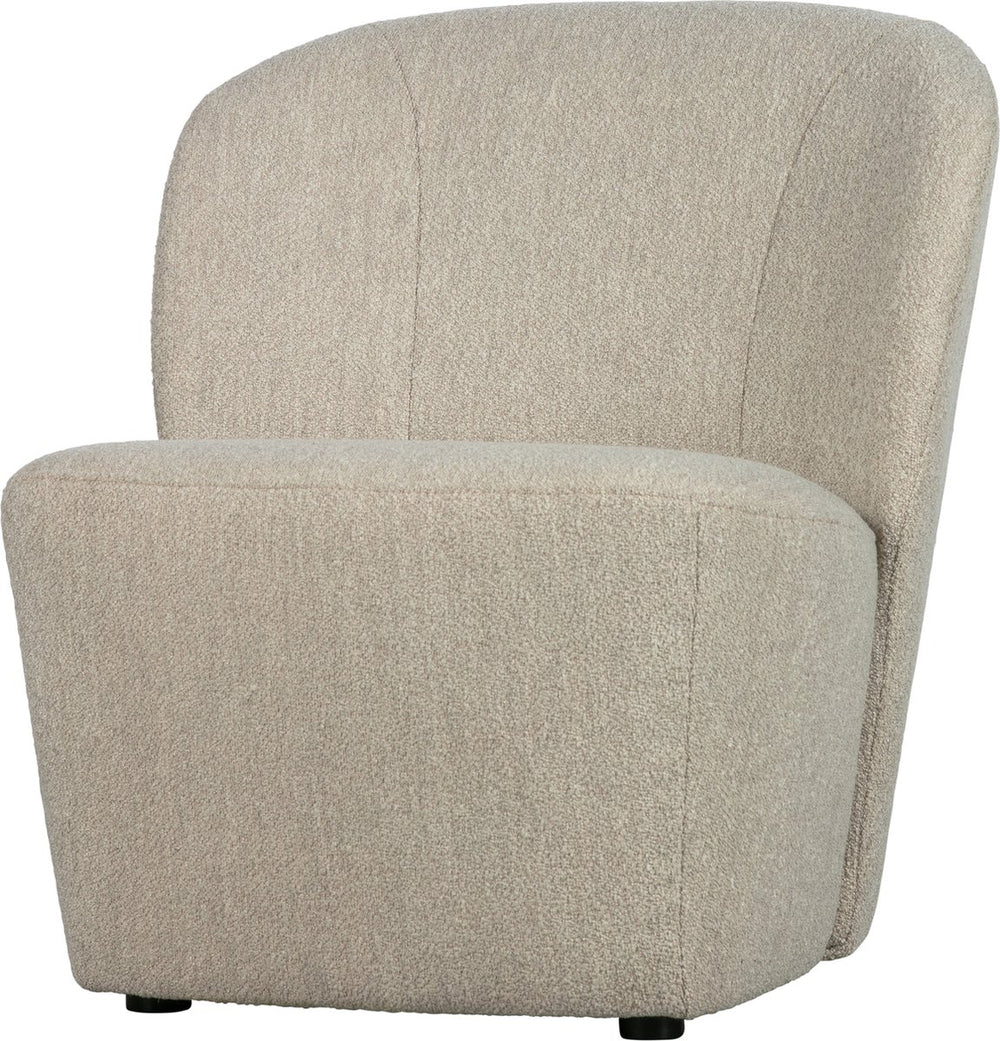 Vtwonen lofty fauteuil - bouclé stof - naturel beige - 75x68x72 cm