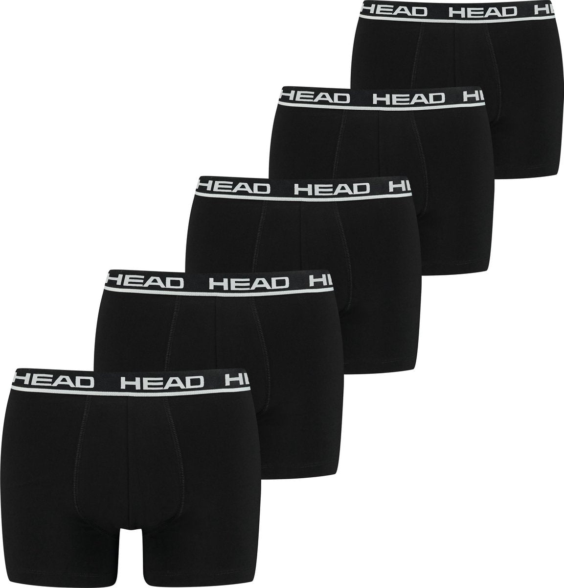 Head 5-pak heren boxershorts - zwart - multipack heren onderbroeken katoen - xl