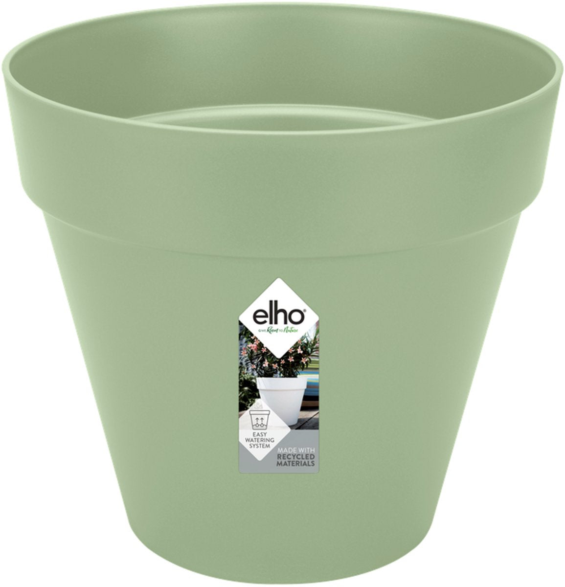 Elho loft urban rond 20 - bloempot voor buiten - ø 19.3 x h 17.5 cm - pistachegroen