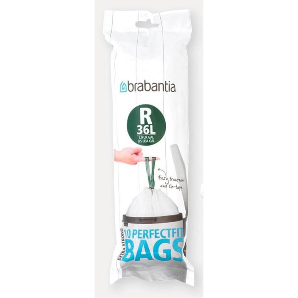Brabantia perfectfit afvalzak met trekbandsluiting - 36 l - code r - 10 stuks