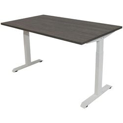 Bureau euroseats bruin, wit eiken metaal