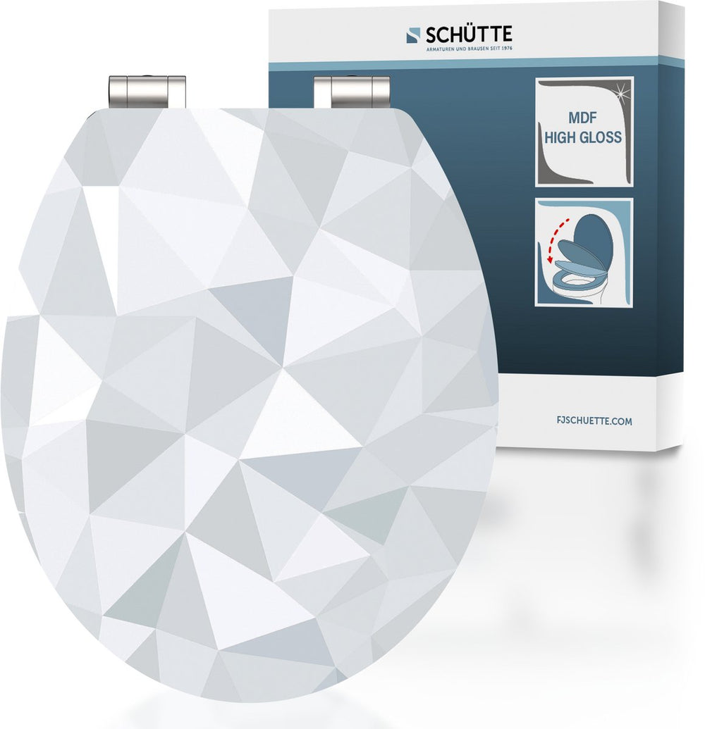 Schütte toiletbril met soft-close diamant mdf hoogglans
